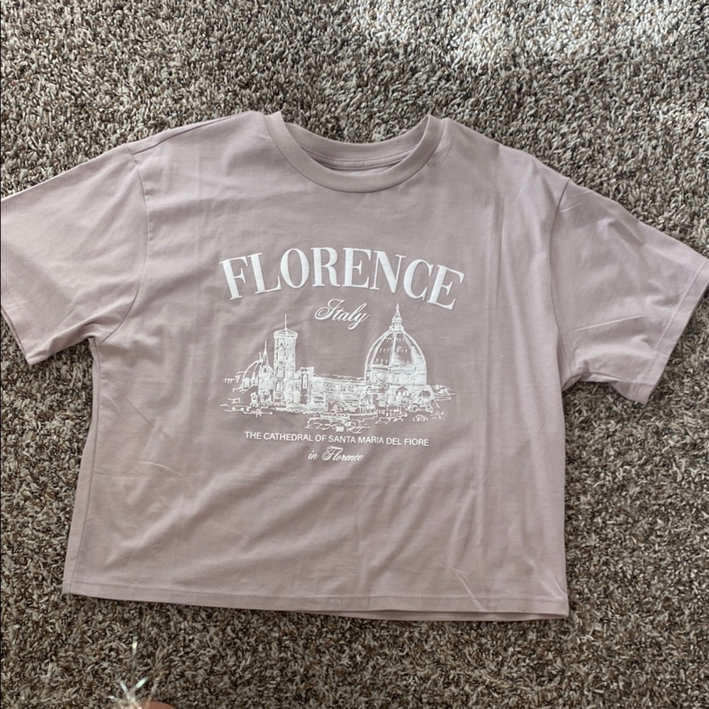 Florence Graphic Tee - Mauve